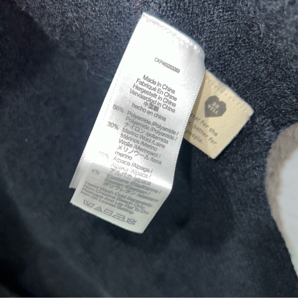 Madewell Cozy Walker Cardigan in True Black Size Small Alpaca Wool Blend - Picture 5 of 6